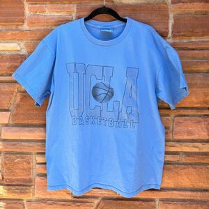 Vintage UCLA Bruins Gold Standard Basketball T Shirt Blue Faded Men’s Large